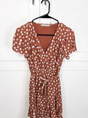 Abercrombie & Fitch Polka Dot Wrap-Style Mini Dress – XS